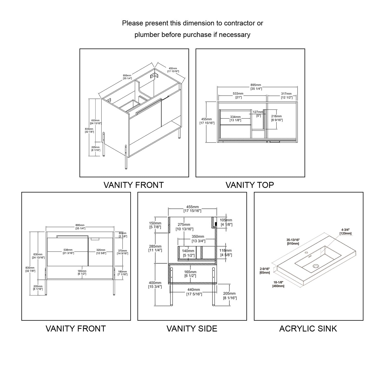 Blossom Turin 36″ Bathroom Vanity - V8031 36 01 - Backyard Provider