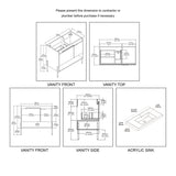 Blossom Turin 36″ Bathroom Vanity - V8031 36 01 - Backyard Provider