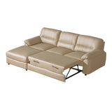 Sleeper Sectional BALTICA Faux leather with storage, SALE - Backyard Provider