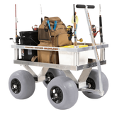 Alumacart Calypso Cruiser Rust Resistant Beach and Fishing Wagon with Rod Holders New