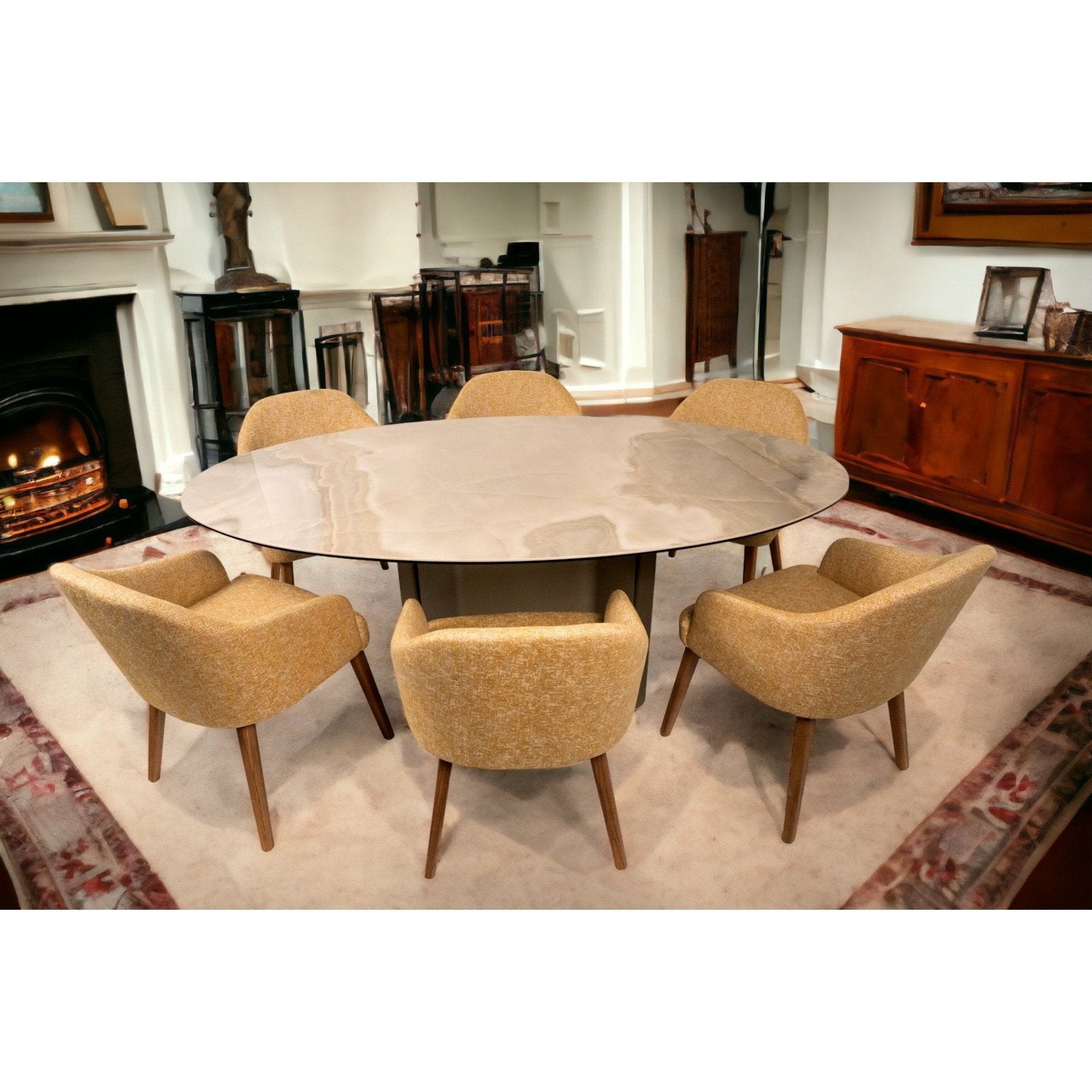 Maxima House ALLESANDRO Dining set - DI002-CH007 - Backyard Provider