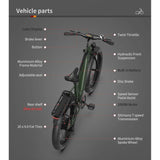 Aostirmotor KING 1000W 52V All-Terrain Fat Tire Electric Bike