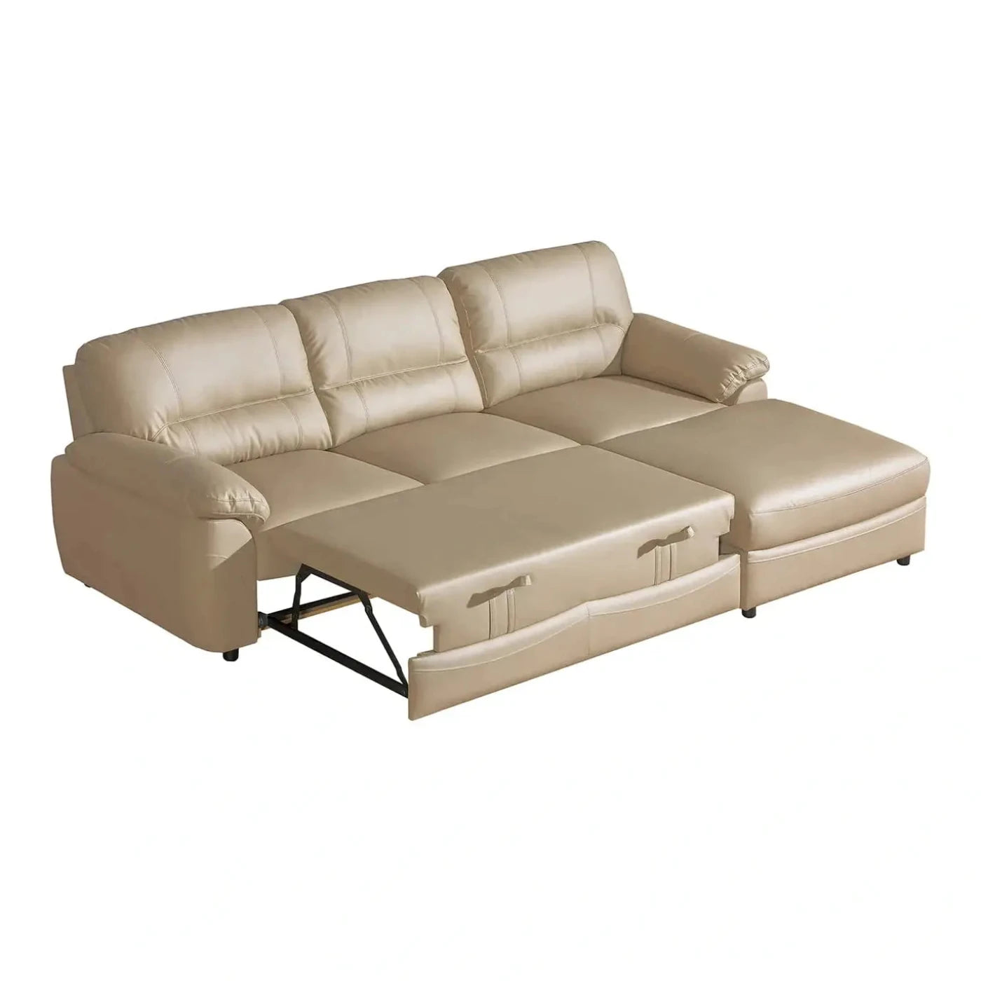Sleeper Sectional BALTICA Faux leather with storage, SALE - Backyard Provider