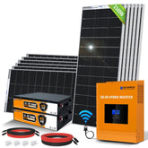 Eco-Worthy 2340W 48V 12x Bifacial 195W Complete MPPT Off Grid Solar Kit