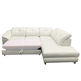Maxima House EGO Leather Sectional Sleeper Sofa, Left Corner - Backyard Provider