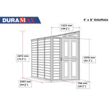 Duramax 4x8 SideMate Plus w/ Foundation 36625 - Backyard Provider