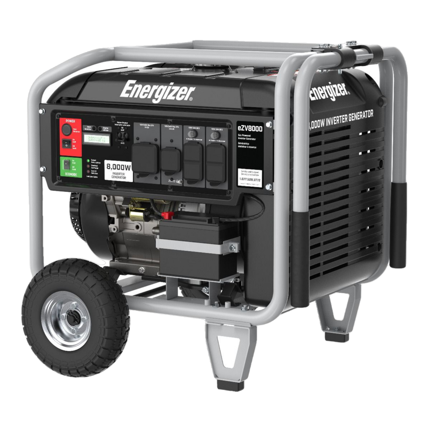 Energizer Ezv8000 6500w/8000w Gas Powered Electric Start Inverter Generator New - Ezv8000