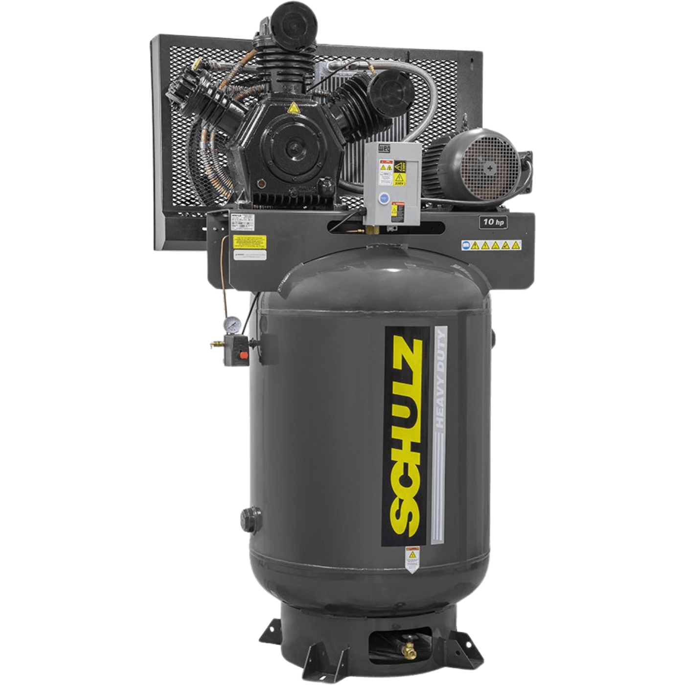 Schulz V-Series Air Compressor 10 HP 120 gal. 2-Stage 208-230V 3-Phase Vertical New - 10120VW40X-3