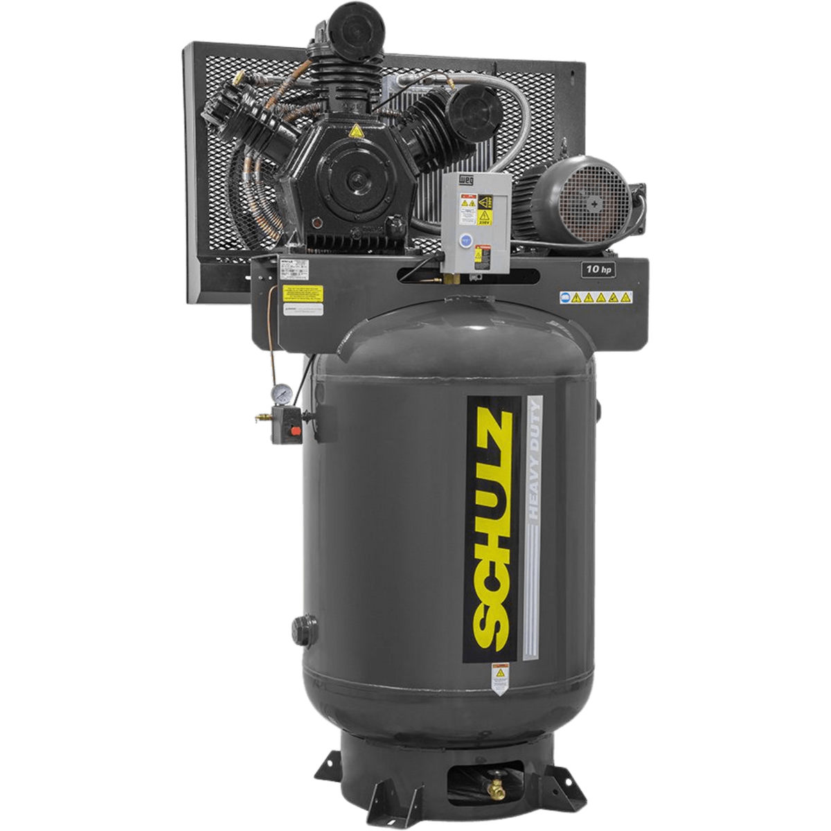 Schulz V-Series Air Compressor 10 HP 120 gal. 2-Stage 208-230V 3-Phase Vertical New - 10120VW40X-3