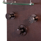 Pulse Showerspas Hammered Copper Orb Shower Panel - Navajo Showerspa - 1018