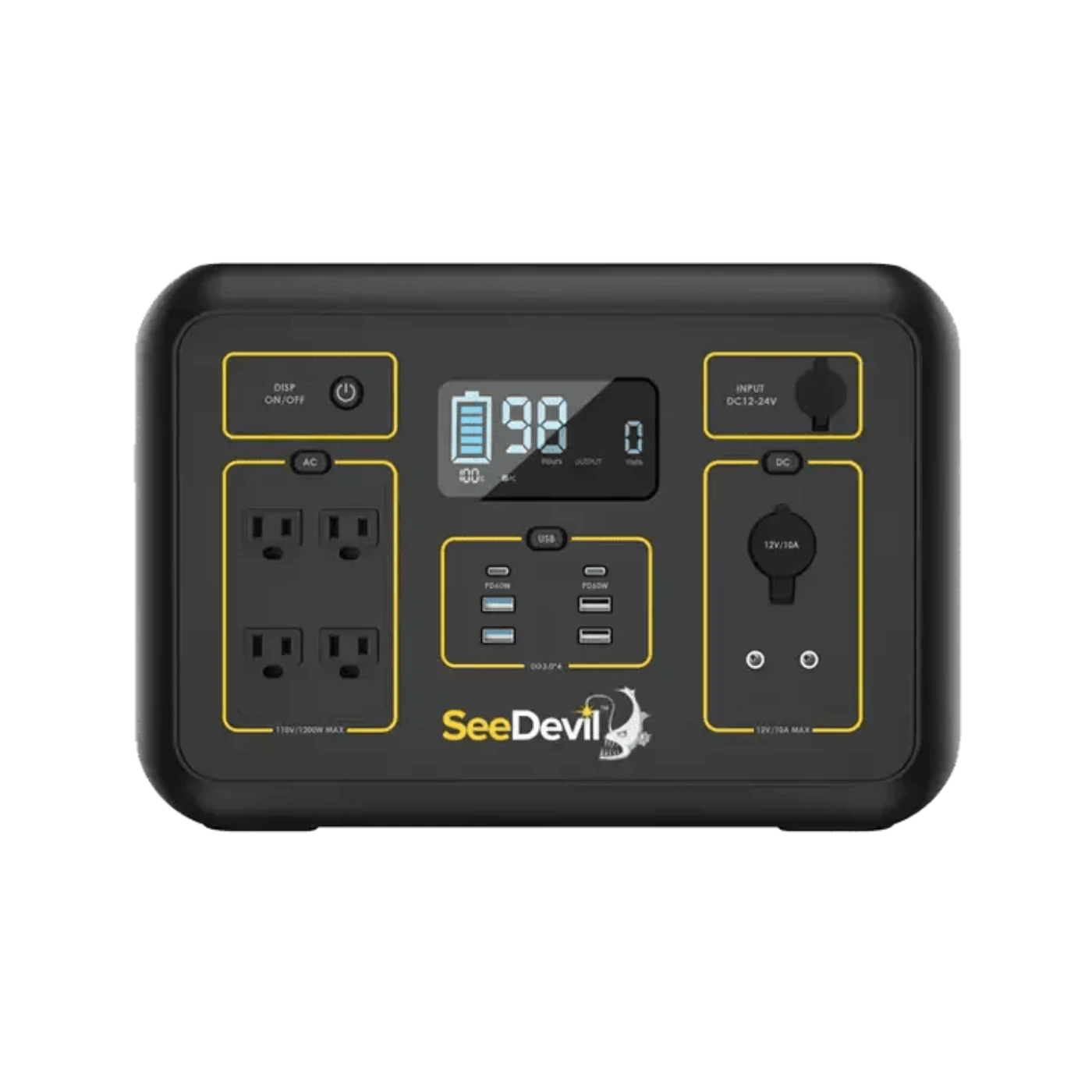 SeeDevil 1200W 1132Wh Portable Power Station - SD-PPS1200-G1