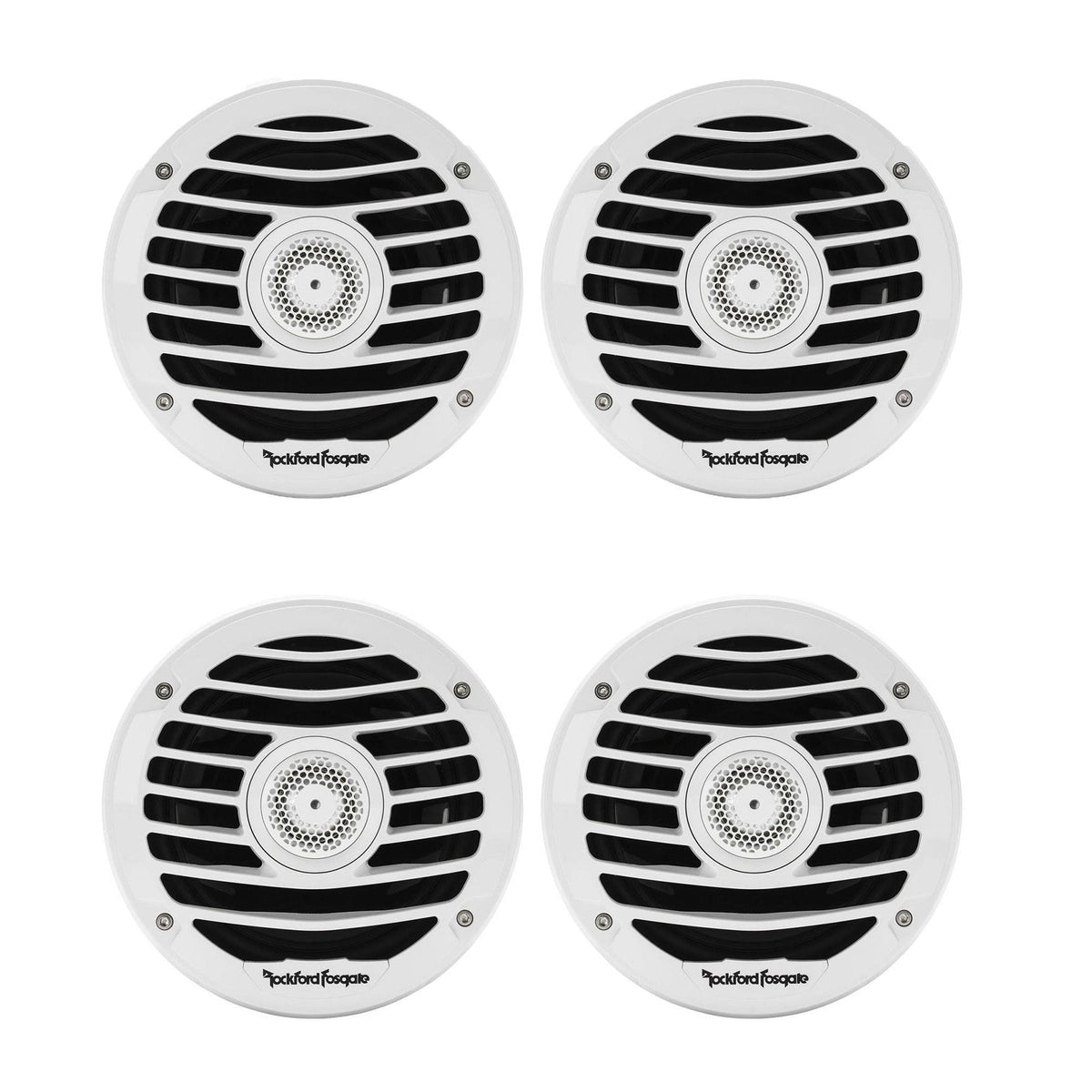 Rockford Fosgate Punch Marine 6.5 Inch 170W 2 Way Boat Coaxial Speakers 4 Pack - 121635
