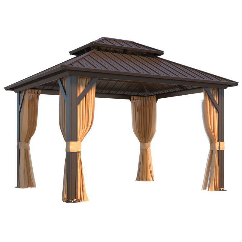 12 Ft. W x 10 Ft. D Aluminum Patio Gazebo