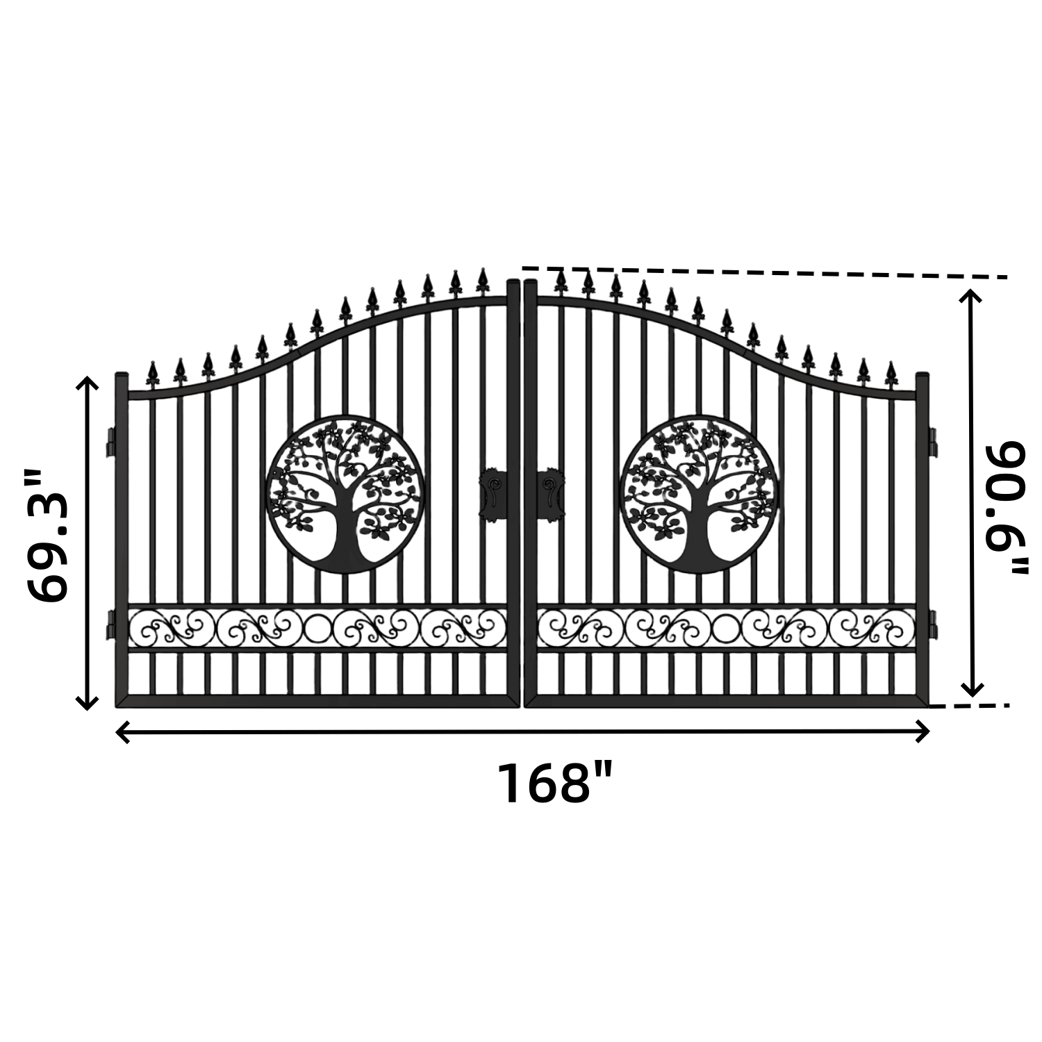 Chery Industrial 14' Iron Gate with Wider goalposts, No metal ball II000074NM