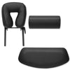Professional Stationary Massage Table with Shelf and Backrest