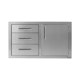 Alfresco 42- Inch Door Drawer Combo - Axe-Ddc-L-42sc