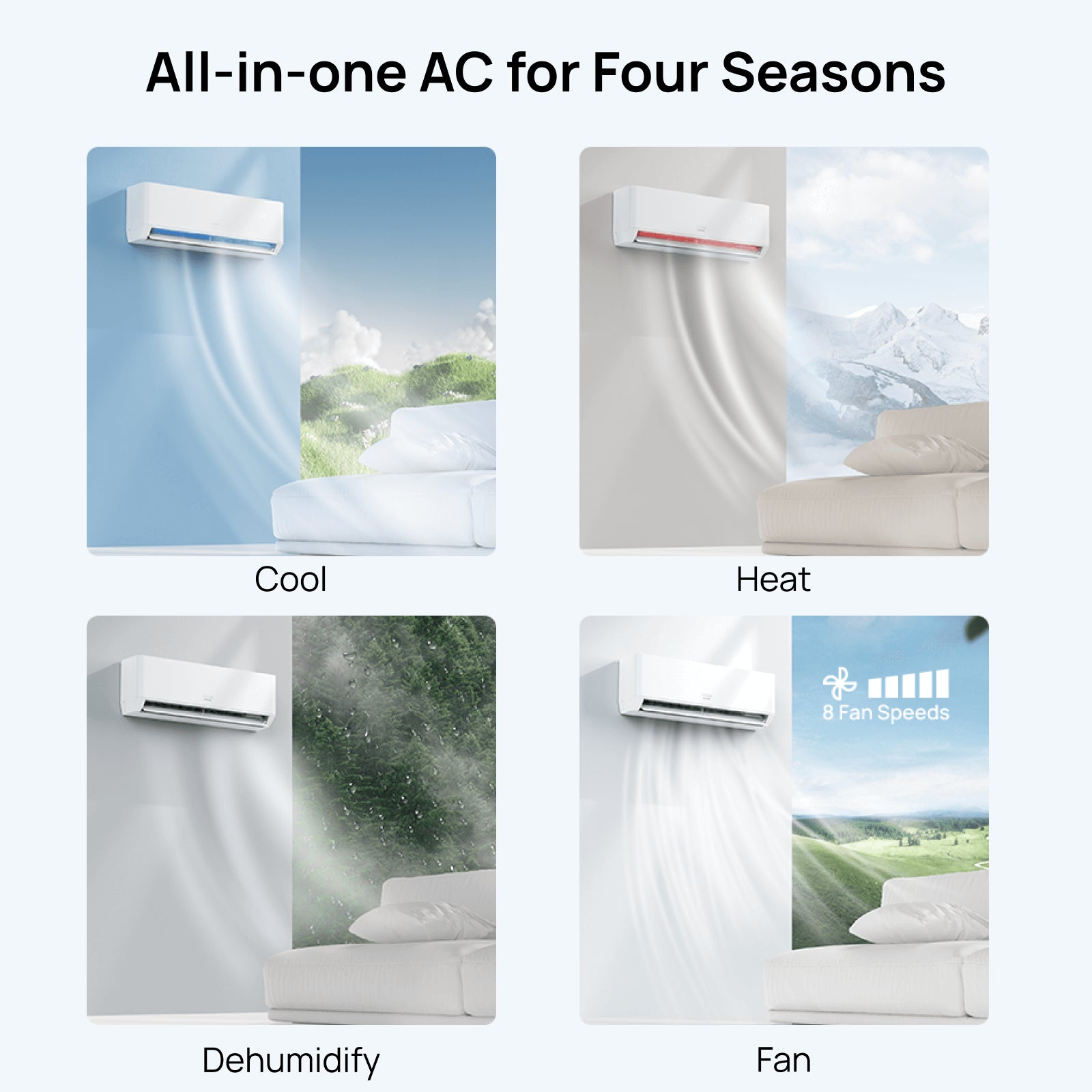 18,000 BTU WiFi Ductless Mini Split AC with Heat Pump - Backyard Provider