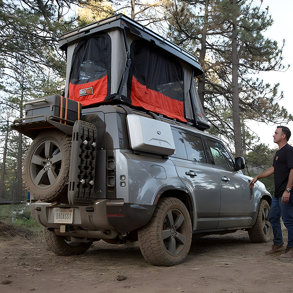 BadAss Tents Land Rover 2020-22 Defender 110 Convoy™ Rooftop Tent - Preassembled - 1801-0104A