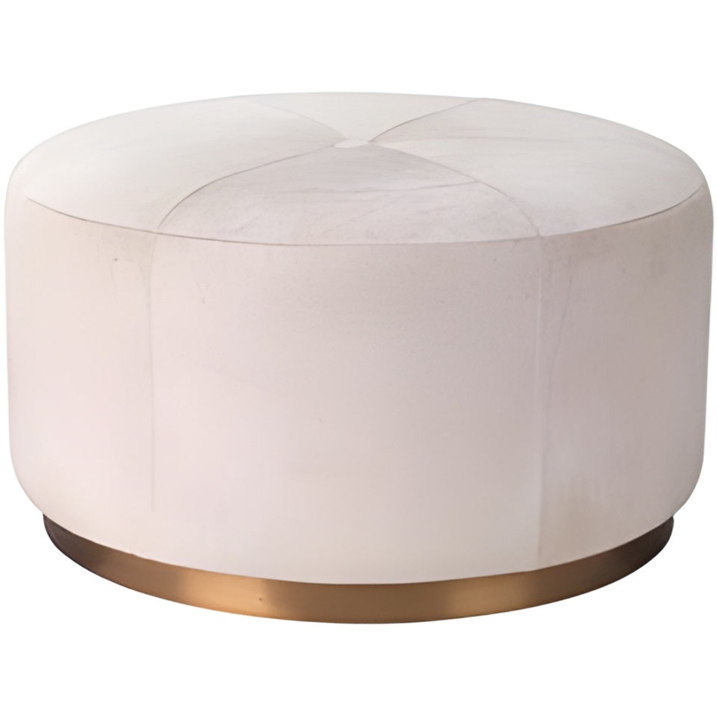 Jamie Young Thackeray Round Pouf, Large -D. 20THAC-LGWH