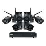 Lorex Wire Free Battery Two-Way Audio 6 Camera 6 Channel Indoor/Outdoor Security Surveillance System New LWF2080BG2-66