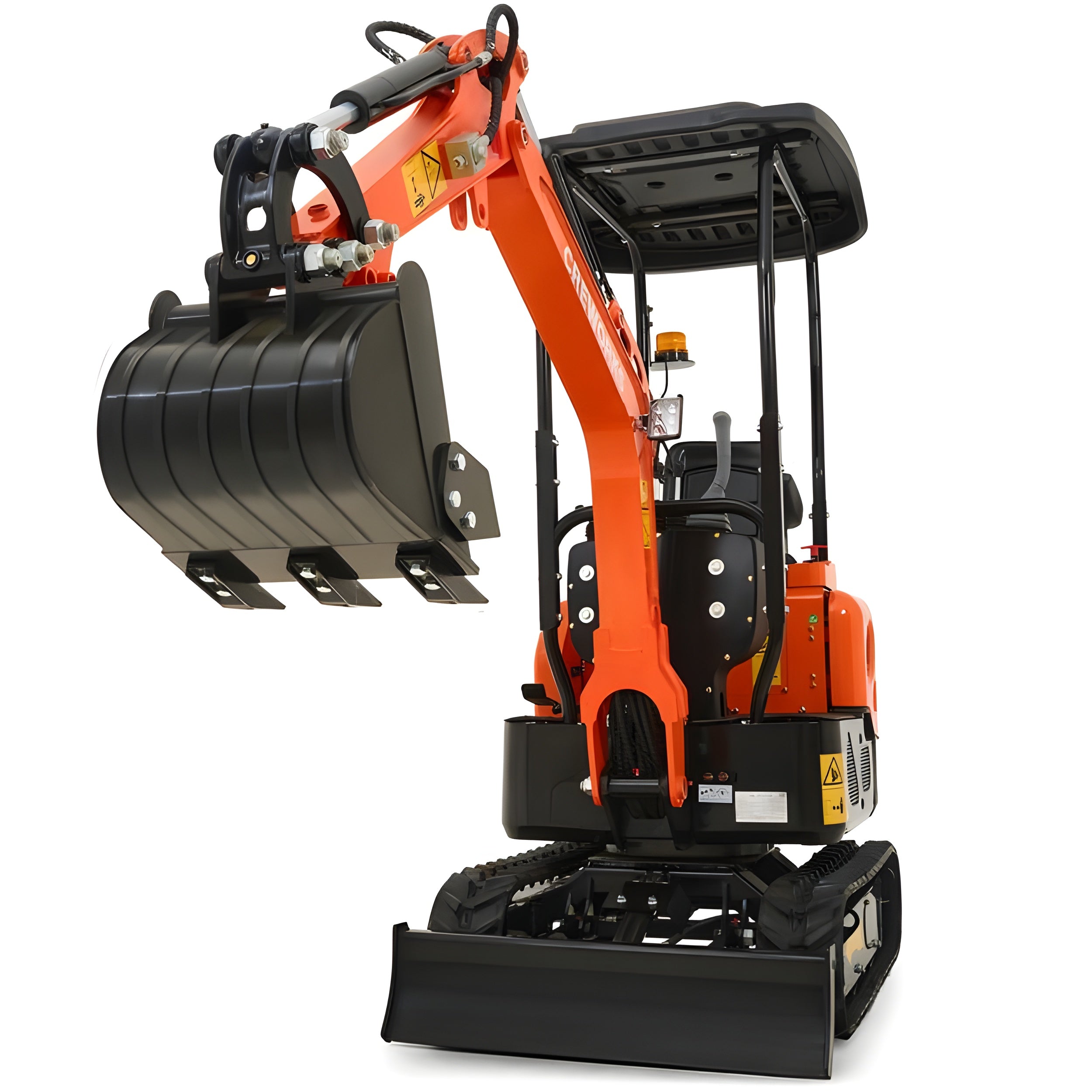 Creworks 13.8 Hp Kubota Engine 1.1 Ton Mini Excavator with All-Terrain Tracks