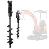 Creworks Hydraulic Auger Drill Attachment for Mini Excavator 8" Diameter 45" Depth