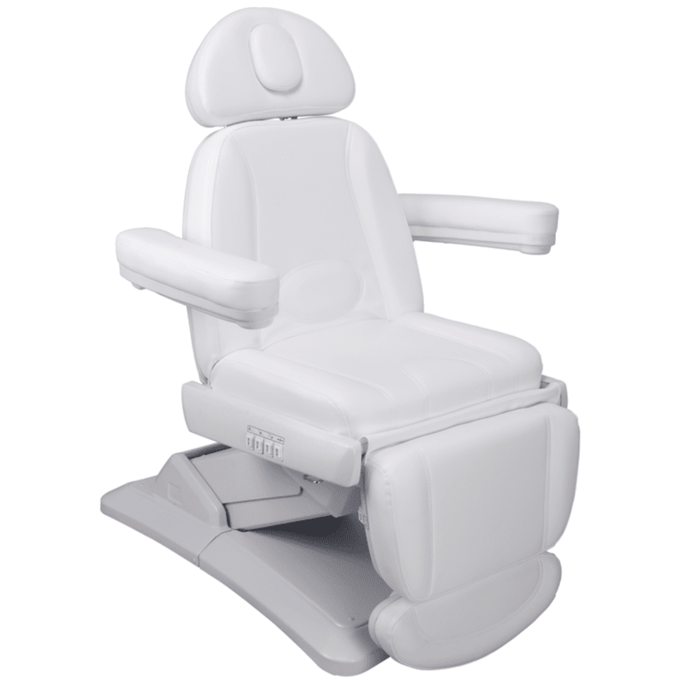 Silver Fox 3 Section Professional Electric Facial Chair in White - 2235D