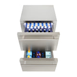 Sapphire 24" Outdoor Refrigerator with Drawers, 4.6 cu. ft. Capacity Full Wrapped Stainless Steel Exterior - SRD24-OD