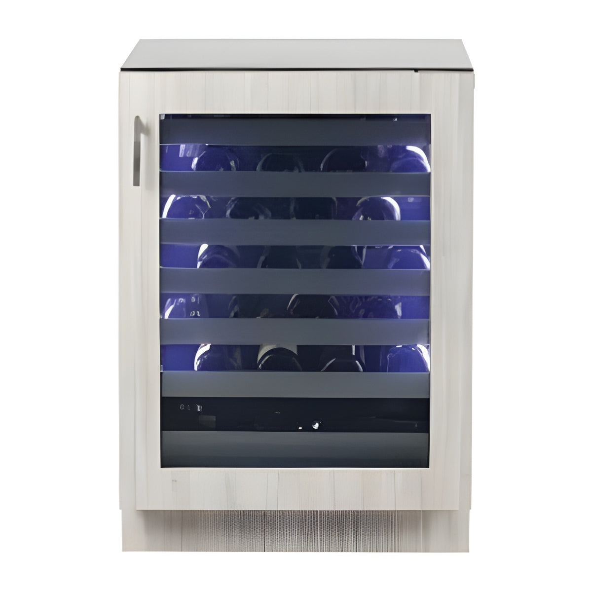 Sapphire Indoor | 24" Single Zone Wine Refrigerator , 7 Extension Wine Racks, Sapphire Blue Interior and Stainless Steel Door - SW24-SZ