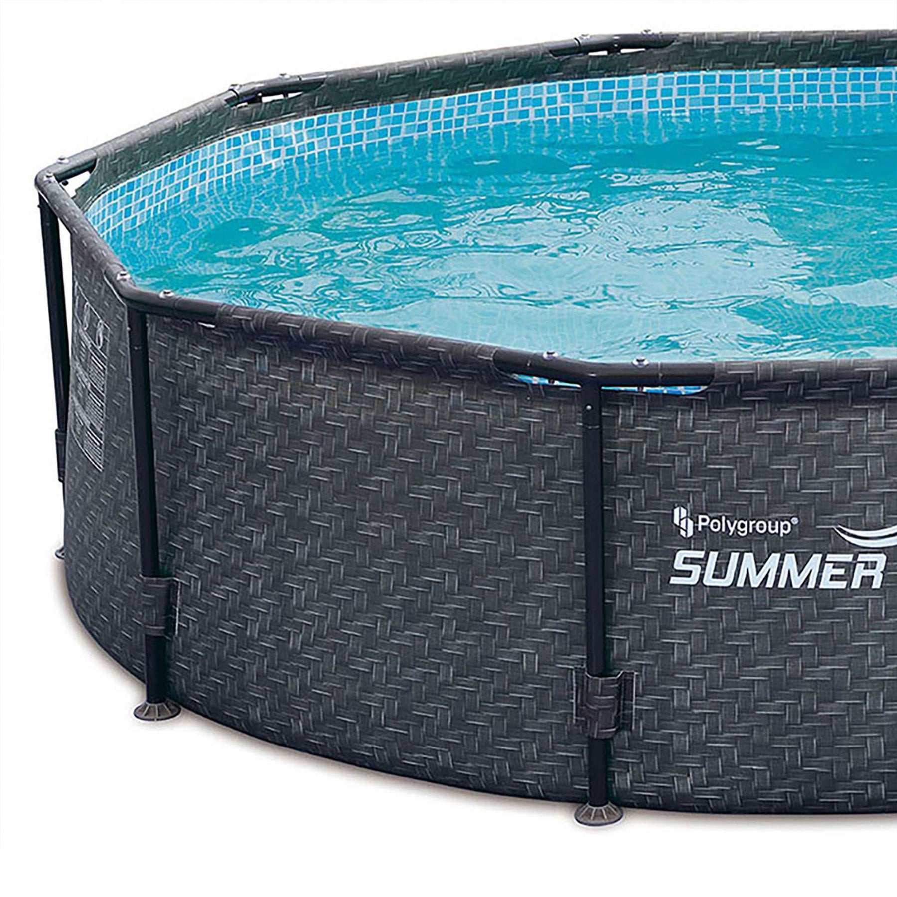 Summer Waves 14ft x 48in Outdoor Round Frame Above Ground Swimming Pool Set - 253031
