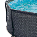 Summer Waves 14ft x 48in Outdoor Round Frame Above Ground Swimming Pool Set - 253031