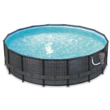 Summer Waves P4A01648B Elite 16ft x 48in Above Ground Frame Swimming Pool Set - 253244