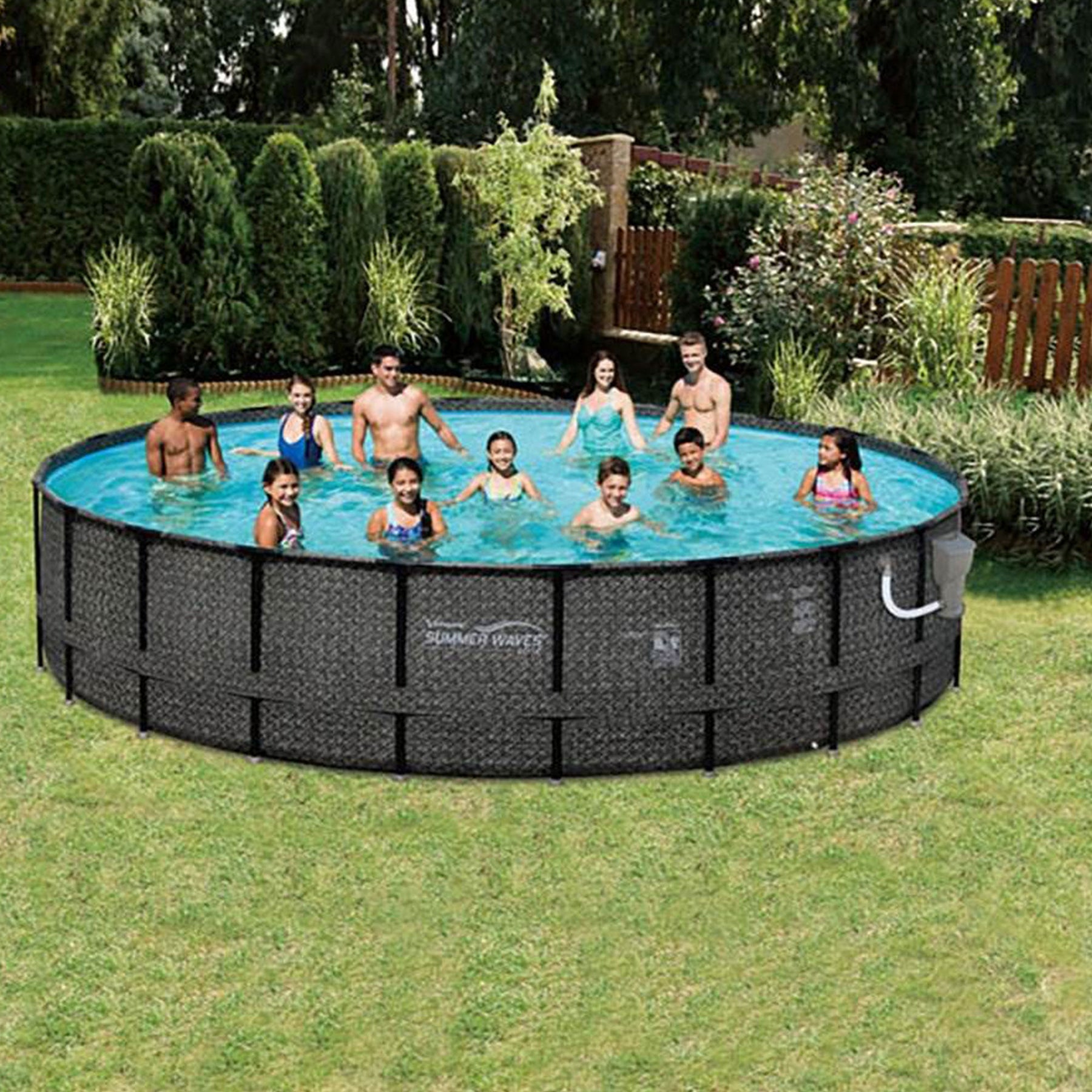 Summer Waves Elite 20ft x 48in Above Ground Frame Swimming Pool Set with Pump - 253754