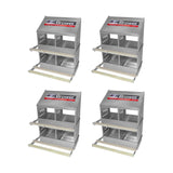Brower 404B Galvanized Steel 4 Hole 20 Bird Nest Chicken Brooding Box 4 Pack - 265815