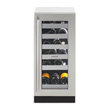 Sapphire Indoor 15" Single Zone Wine Refrigerator in Stainless Steel with Lock - SW15-SZ