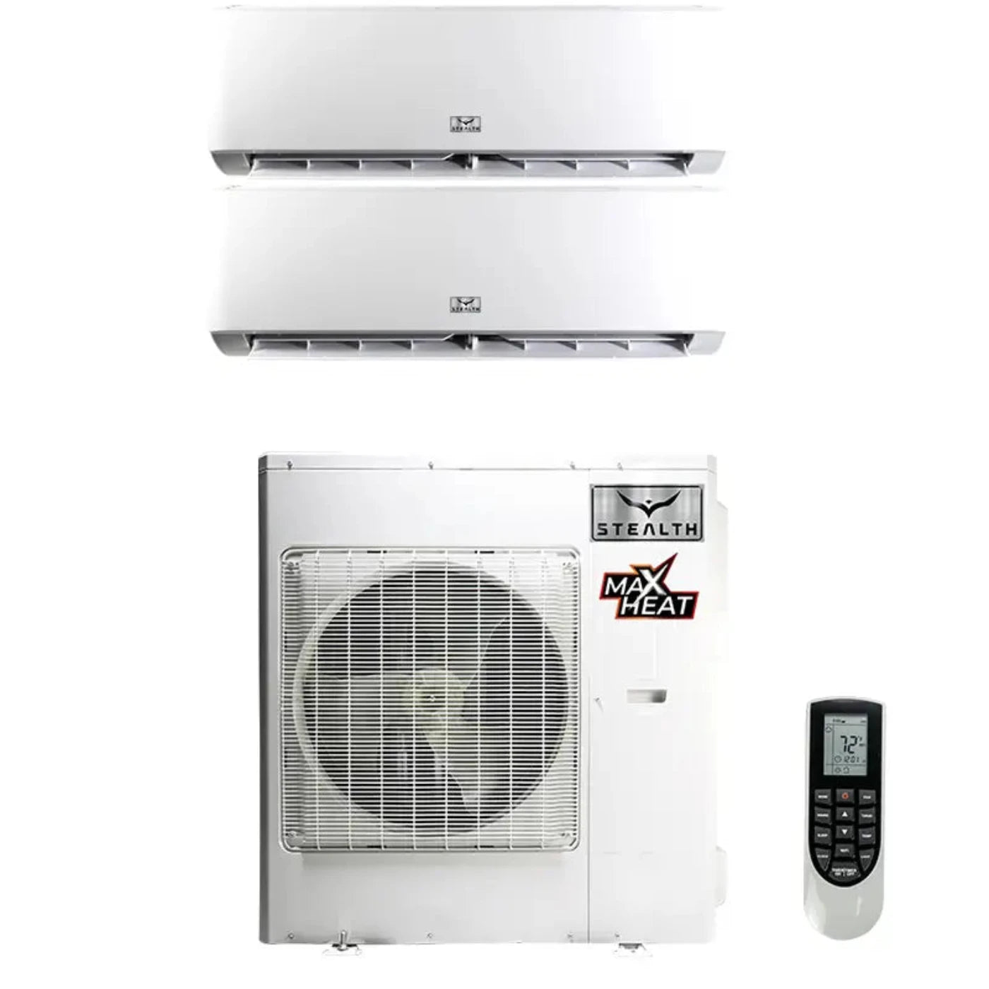 Stealth 36,000 BTU 23 SEER Dual Zone Wall Mounted Stealth Pinnacle Heat Pump System 9+24 - SC-36Z-HH-M4 / SC-09W-HP230 / SC-24W-HP230