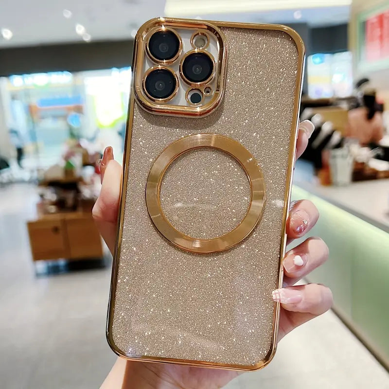 Shiny Glitter Electroplated Magnetic IPhone Case