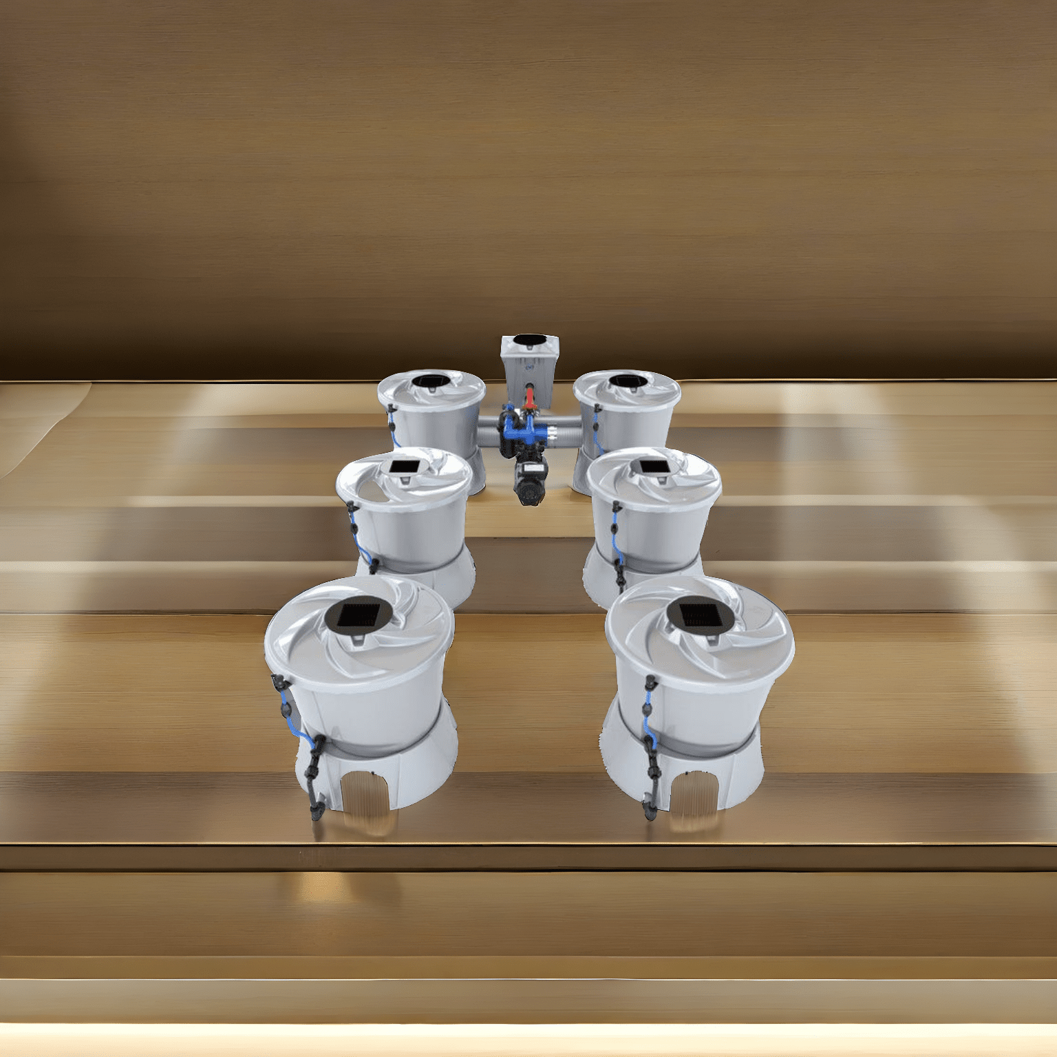 Alien Hydroponics 6 Pot 2 Row V-System RDWC