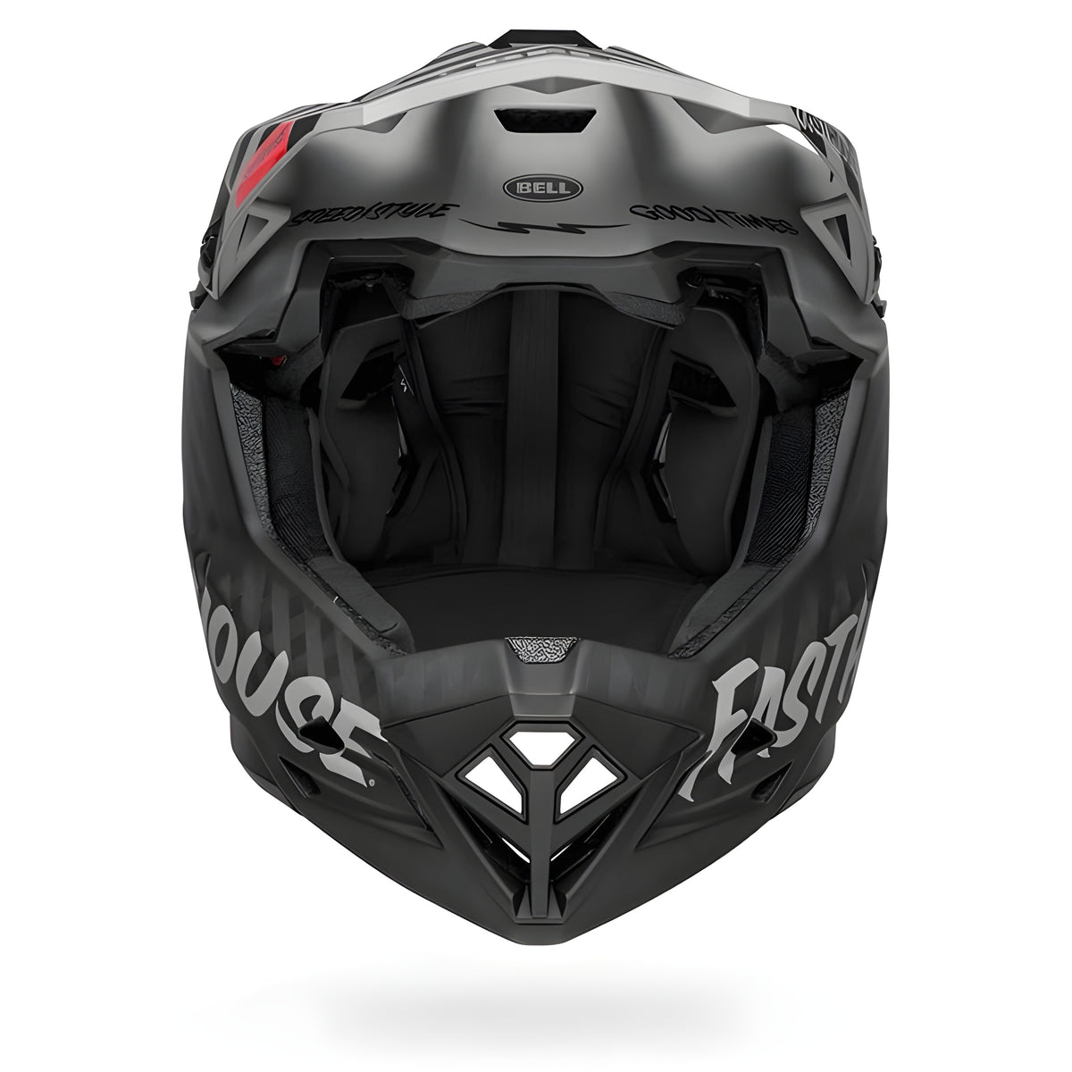 Bell Bike Full-10 Spherical Bicycle Helmets Fasthouse Happy Hour Matte Gray/Black Medium - 7158281