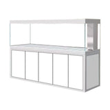 AQUA DREAM TEMPERED GLASS AQUARIUM 400 GALLON FISH TANK COMPLETE SET WHITE SILVER-AD-2320-WS
