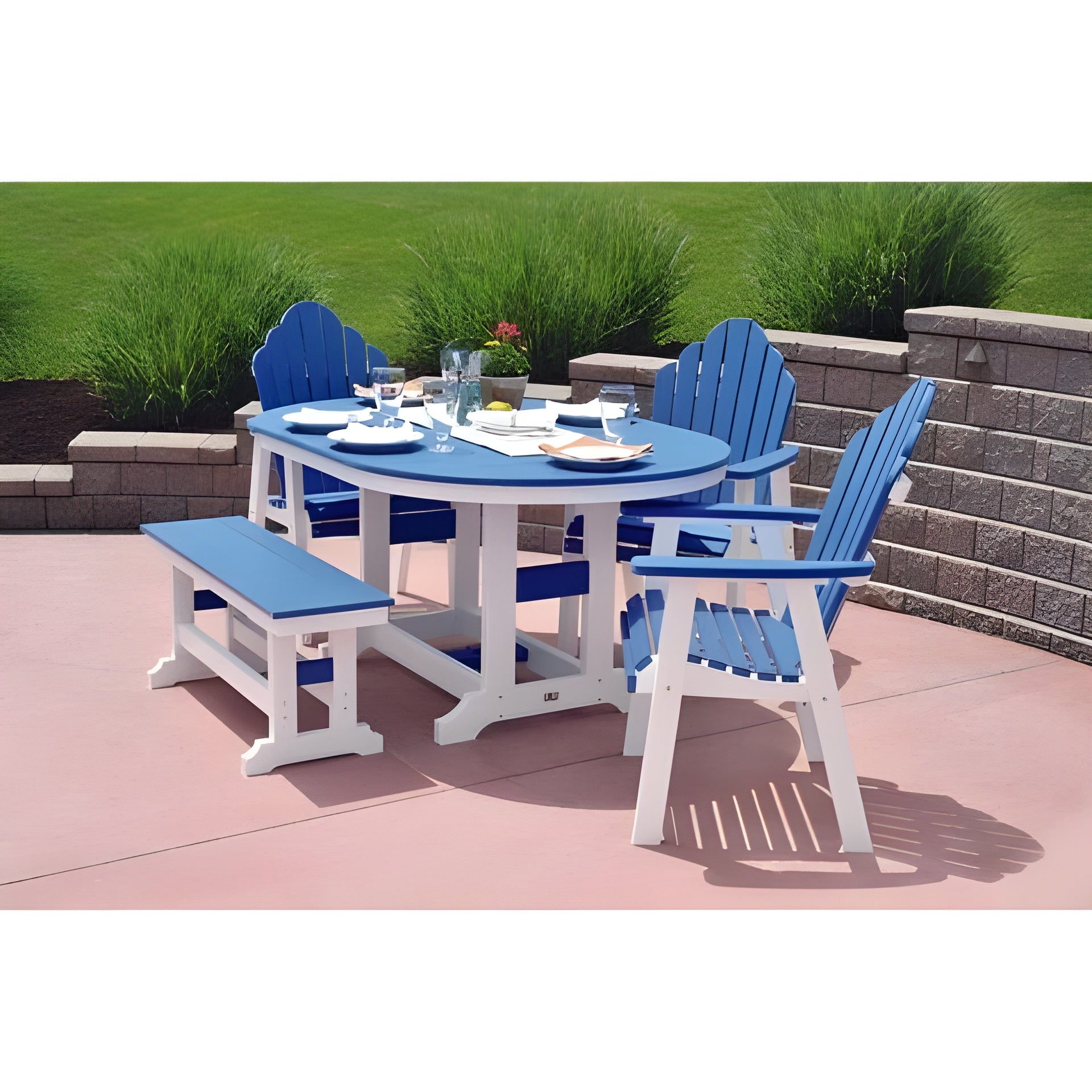 Berlin Gardens 44" x 64" Garden Classic Oblong Table Set #2 - GCST4464D