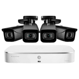 Lorex 8-Channel Fusion NVR System with Four 4K 8MP IP Cameras Security Surveillance System New N4K2-84BB