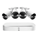 Lorex 8-Channel 4K Fusion NVR System with 4 Smart Deterrence 4K 8MP IP Cameras Security Surveillance System New N4K2SD-84WB