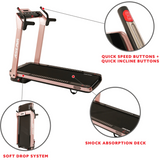 Sunny Health & Fitness SpaceFlex Pink Running Treadmill