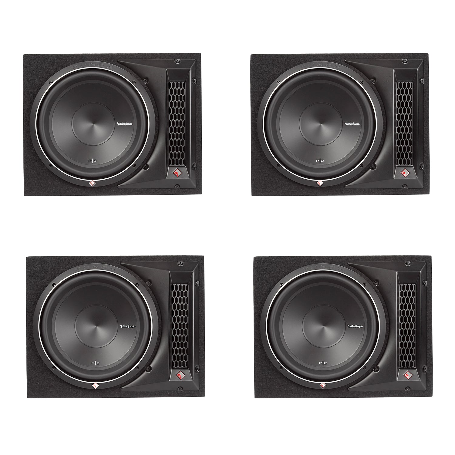 Rockford Fosgate Punch 12" 800W 1-Ohm Single Loaded Vented Enclosure 4 Pack - 194227