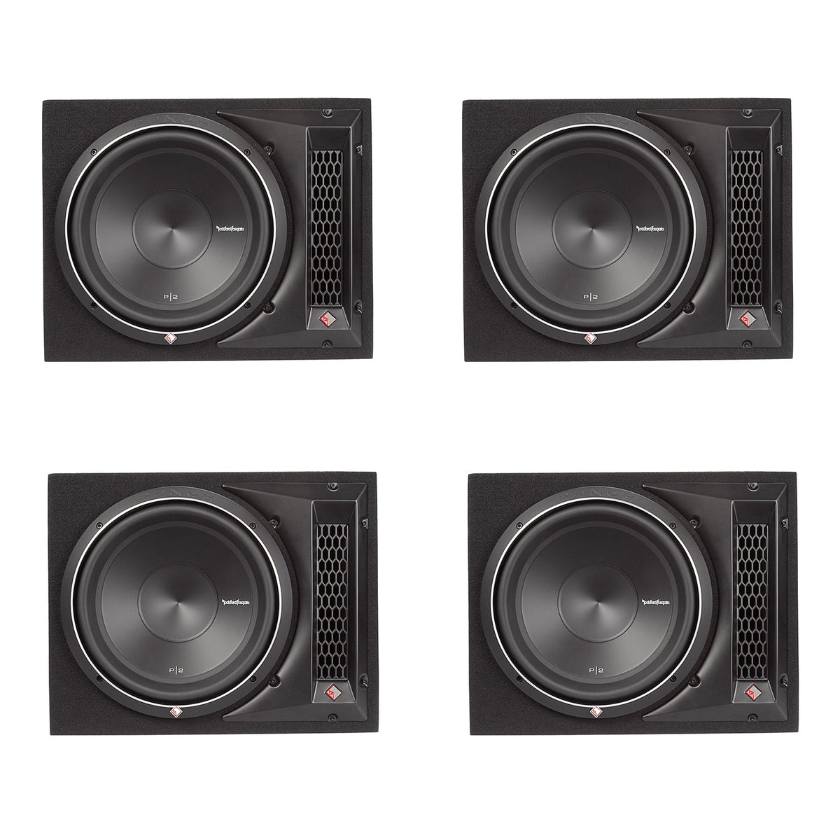 Rockford Fosgate Punch 12" 800W 1-Ohm Single Loaded Vented Enclosure 4 Pack - 194227