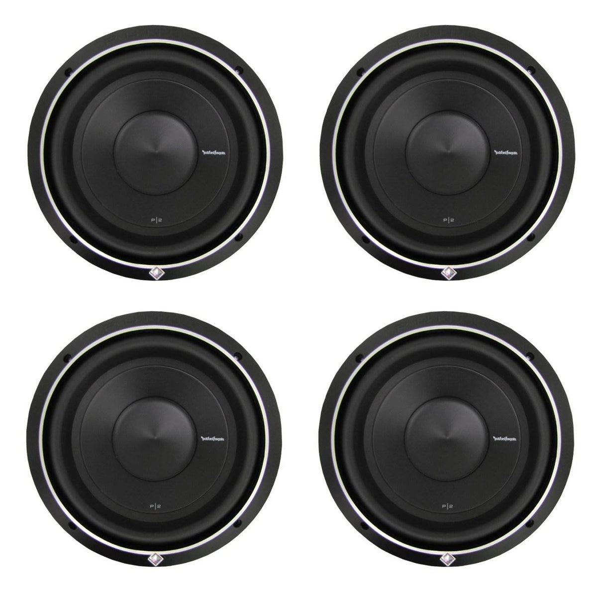 Rockford Fosgate P2D4-10 10 Inch 600 Watt 4-Ohm Car Audio Subwoofer 4 Pack - 194547