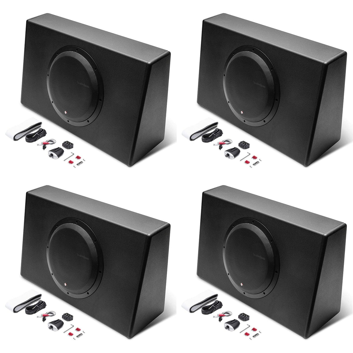 Rockford Fosgate P300-12T Punch 8" 300W Powered Truck Subwoofer System 4 Pack - 194912