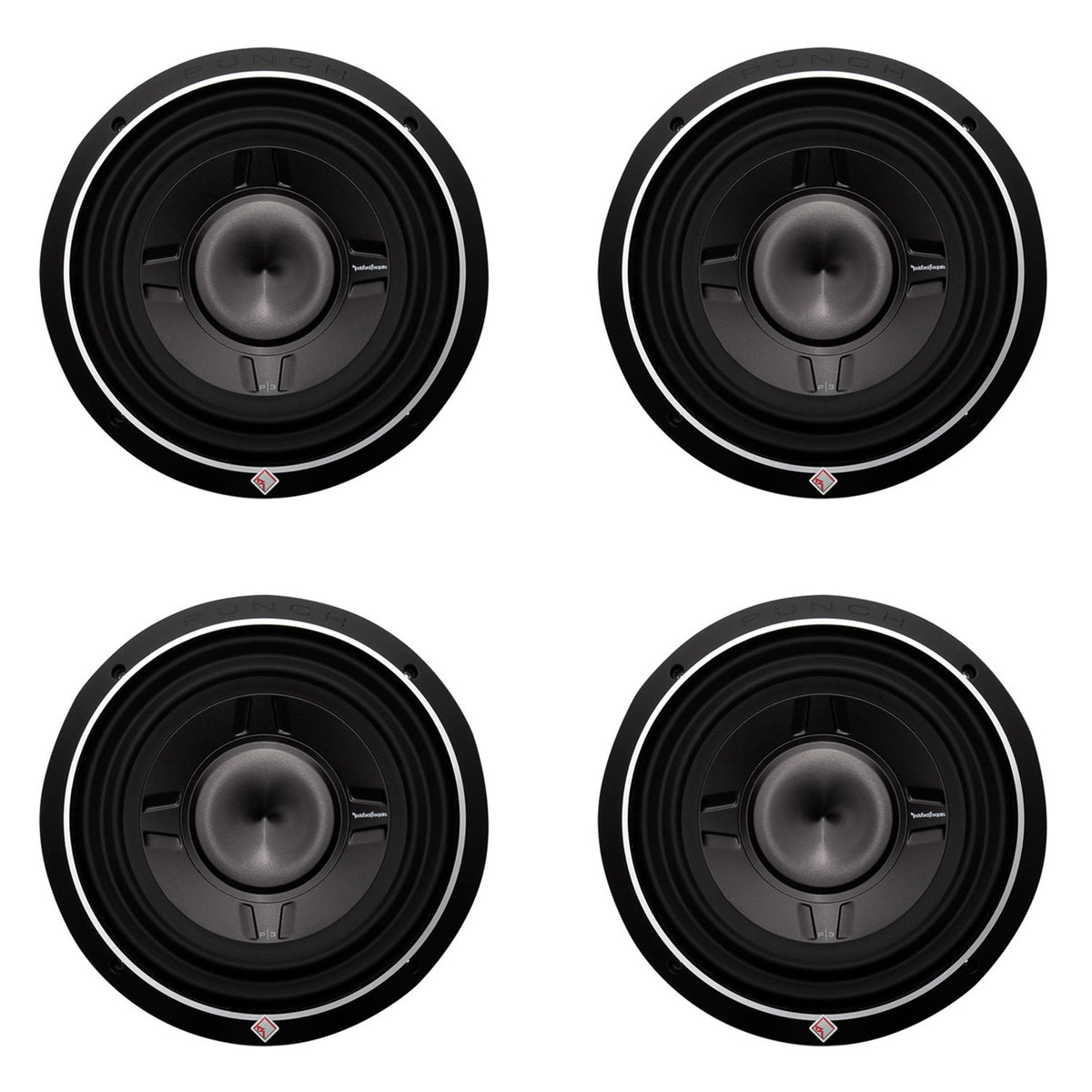 Rockford Fosgate 12 Inch 800 Watt Car Audio Shallow Subwoofer P3SD412 4 Pack - 194132