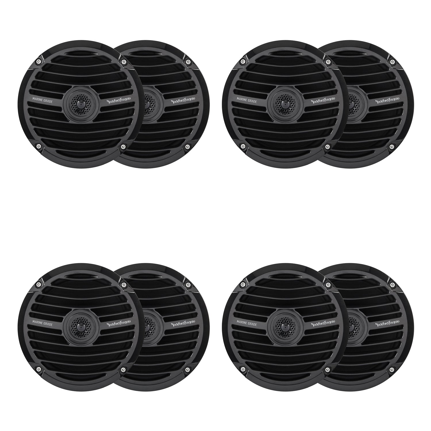 Rockford Fosgate Prime Marine 6.5" 150W 2Way Boat Full Range Speakers 4 Pack - 194518